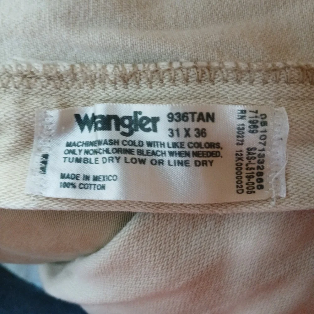 Wrangler‎ Jeans Cowboy Cut Slim Fit Heavyweight Denim 936TAN 31x36 Tan
